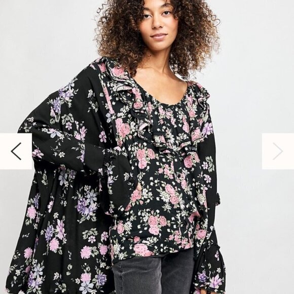 Floral Ruffle Women's Top - Picture 5 of 15